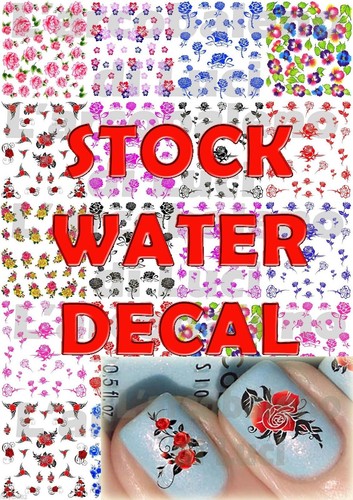 Stock water decals fiori rose - water,