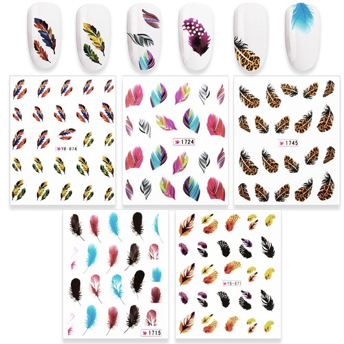 Fogli piuma nail art - piuma,