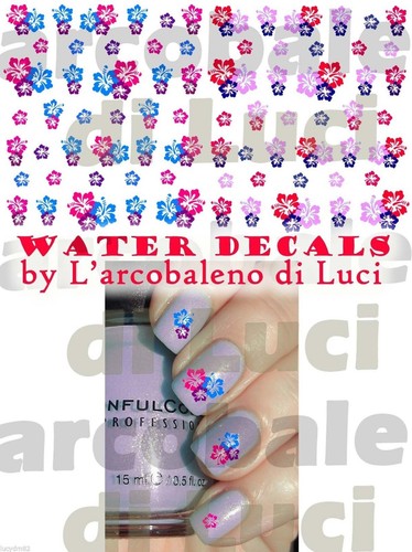Water decals fiori - water, ibisco