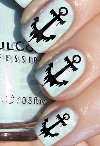 60x water decals - decals, ancora