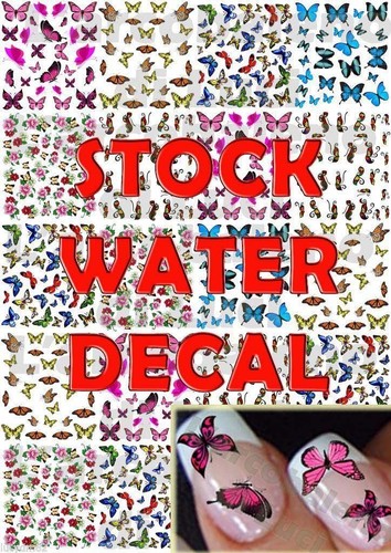 Stock water decals farfalle - stock,