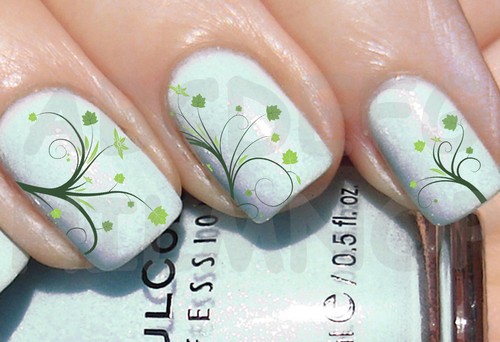 60x water decals fiori foglie - 60x,