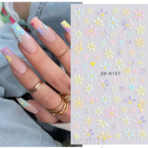 Adesivi nail art fiori - 5d,