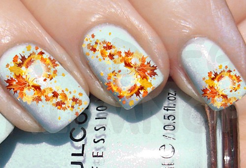 60x water decals - decals, foglie