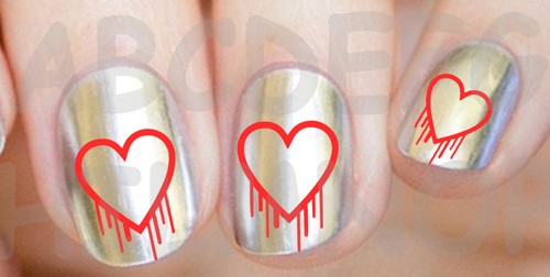 60x water decals - decals, cuore