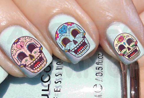 60x water decals teschio - 60x, sugar