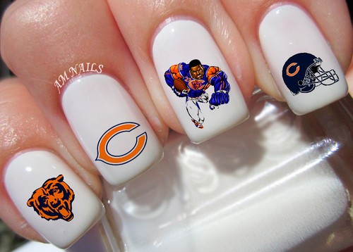 Chicago bears adesivi nail - chicago,