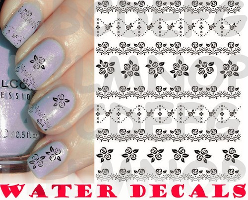 Water decals rose nere bordo - water,
