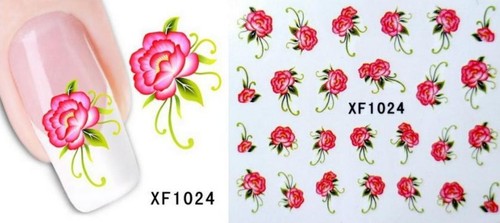 Adesivo nail art rosa - nail, 3d