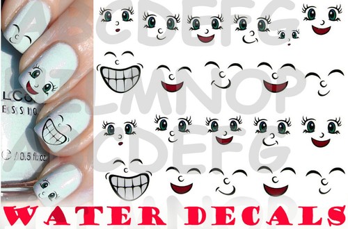 Water decals faccine smile - water,