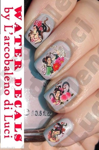 Water decals geisha - decals,