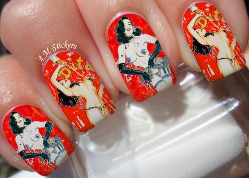 Adesivi nail art cabaret donna - adesivi,