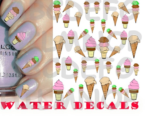 Water decals gelati - water, unghie