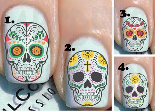 60x water decals teschi fiori - water,