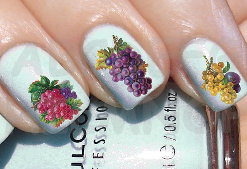 60x water decals grappolo uva - decals,